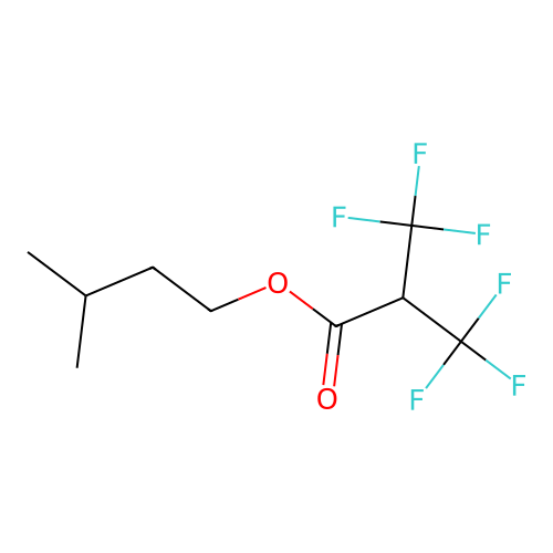 3-Methylbutyl 3,3,3-trifluoro-2-(trifluoromethyl)propanoate structure