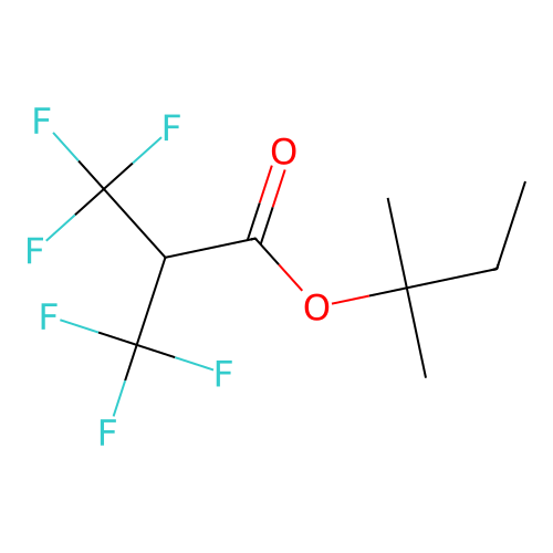 2-Methylbutan-2-yl 3,3,3-trifluoro-2-(trifluoromethyl)propanoate structure