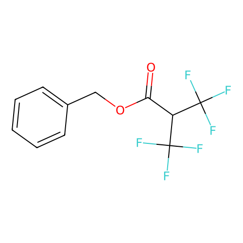 Benzyl 3,3,3-trifluoro-2-(trifluoromethyl)propanoate structure