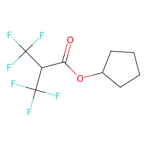 Cyclopentyl 3,3,3-trifluoro-2-(trifluoromethyl)propanoate structure