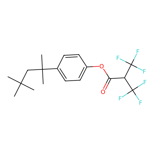 4-(1,1,3,3-tetramethylbutyl)phenyl 3,3,3-trifluoro-2-(triflu structure