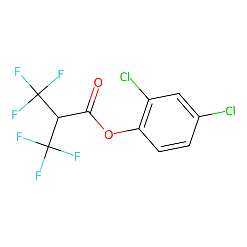 (2,4-Dichlorophenyl) 3,3,3-trifluoro-2-(trifluoromethyl)propanoate structure