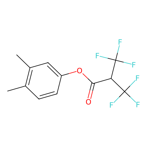 (3,4-Dimethylphenyl) 3,3,3-trifluoro-2-(trifluoromethyl)propanoate structure