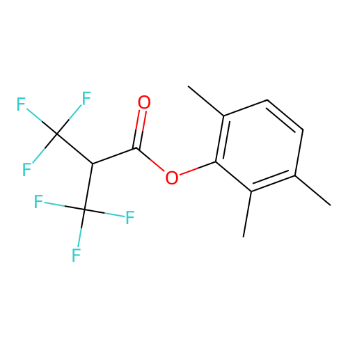 2,3,6-Trimethylphenyl 3,3,3-trifluoro-2-(trifluoromethyl)propanoate structure