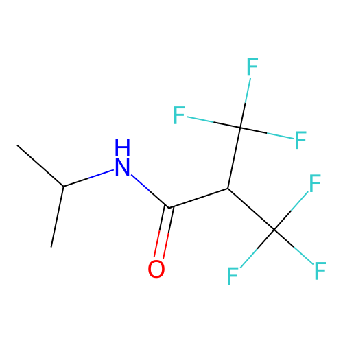 3,3,3-trifluoro-N-propan-2-yl-2-(trifluoromethyl)propanamide structure