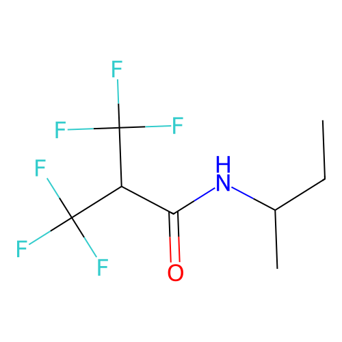 N-butan-2-yl-3,3,3-trifluoro-2-(trifluoromethyl)propanamide structure
