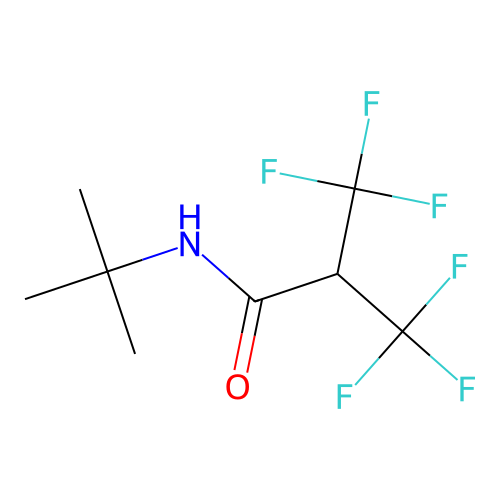 N-tert-butyl-3,3,3-trifluoro-2-(trifluoromethyl)propanamide structure
