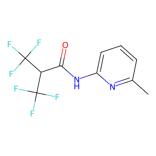 3,3,3-trifluoro-N-(6-methylpyridin-2-yl)-2-(trifluoromethyl)propanamide structure