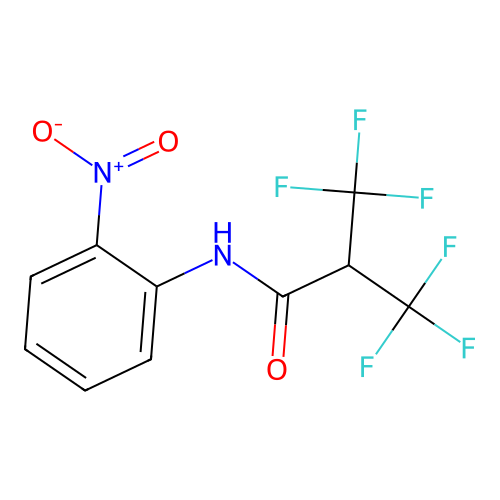 3,3,3-trifluoro-N-(2-nitrophenyl)-2-(trifluoromethyl)propanamide structure