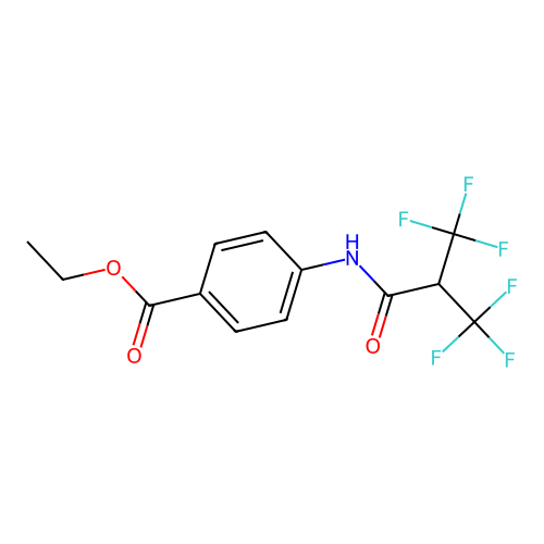 Ethyl 4-(3,3,3-trifluoro-2-(trifluoromethyl)propanamido)benzoate structure