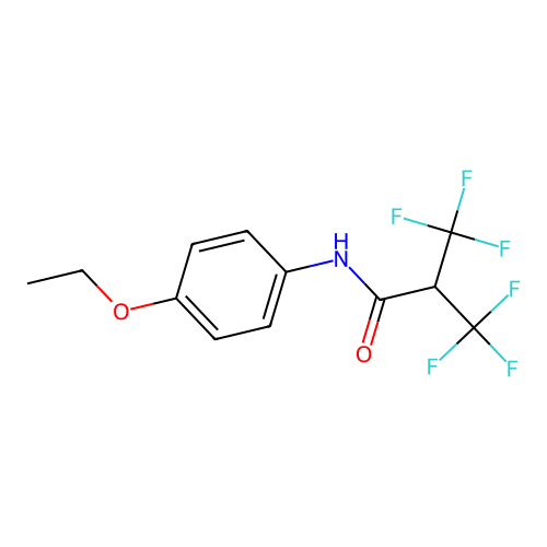 N-(4-ethoxyphenyl)-3,3,3-trifluoro-2-(trifluoromethyl)propanamide structure