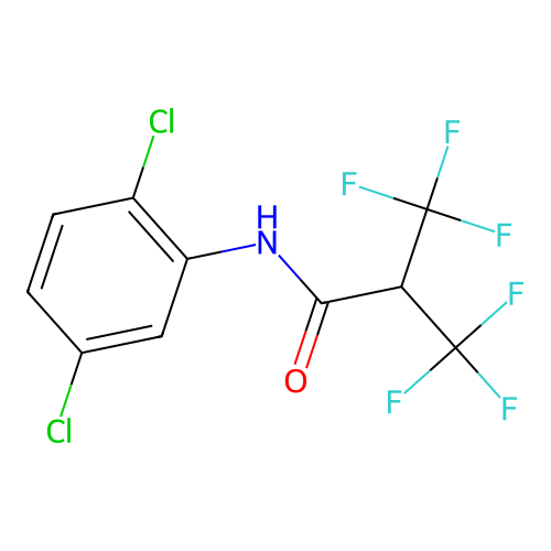 N-(2,5-dichlorophenyl)-3,3,3-trifluoro-2-(trifluoromethyl)propanamide structure