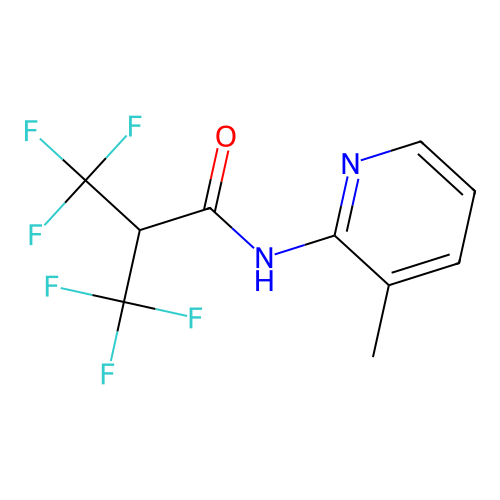 3,3,3-trifluoro-N-(3-methyl-2-pyridinyl)-2-(trifluoromethyl)propanamide structure