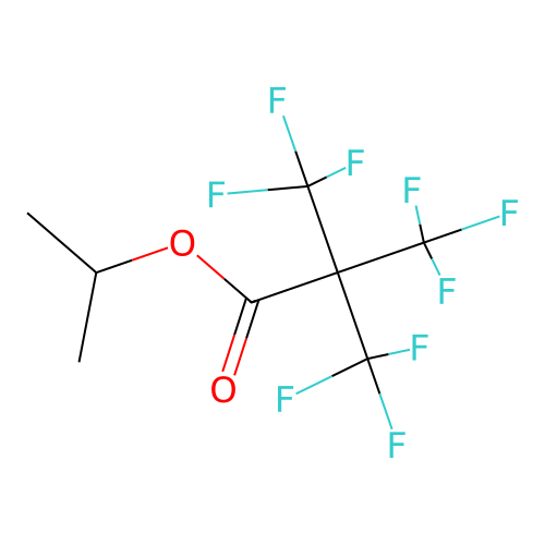 Propan-2-yl 3,3,3-trifluoro-2,2-bis(trifluoromethyl)propanoate structure