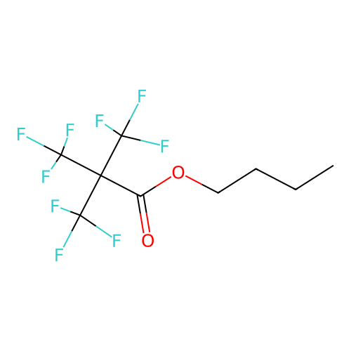 Butyl 3,3,3-trifluoro-2,2-bis(trifluoromethyl)propanoate structure