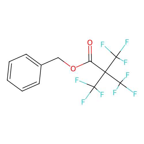 Benzyl 3,3,3-trifluoro-2,2-bis(trifluoromethyl)propanoate structure