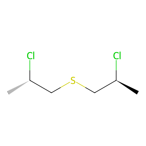 (2S)-2-chloro-1-[(2S)-2-chloropropyl]sulfanylpropane structure