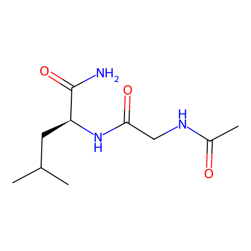 N-Acetylglycyl-L-leucinamide structure