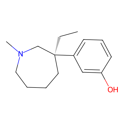 Meptazinol, (R)- structure