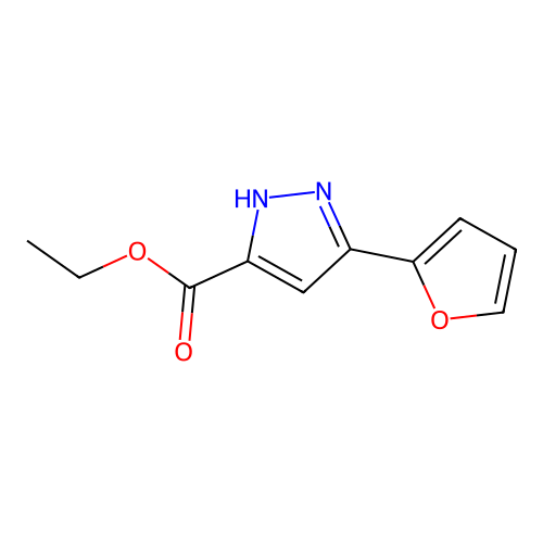 ethyl 3-(furan-2-yl)-1H-pyrazole-5-carboxylate structure