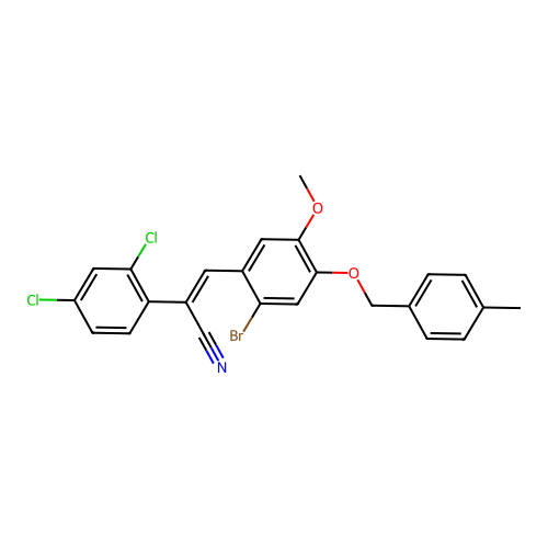3-(2-Bromo-5-methoxy-4-((4-methylbenzyl)oxy)phenyl)-2-(2,4-dichlorophenyl)acrylonitrile structure