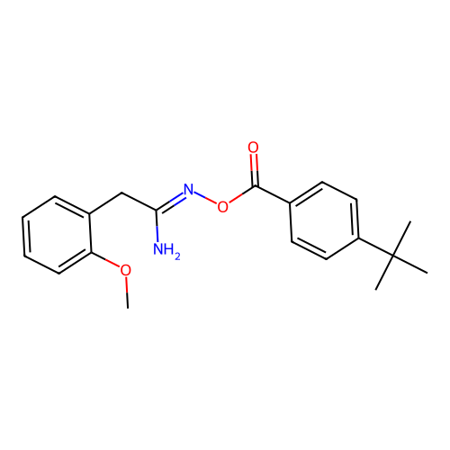 (1Z)-N'-{[(4-tert-butylphenyl)carbonyl]oxy}-2-(2-methoxyphenyl)ethanimidamide structure