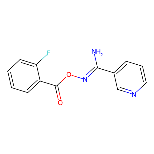N'-[(2-fluorobenzoyl)oxy]-3-pyridinecarboximidamide structure