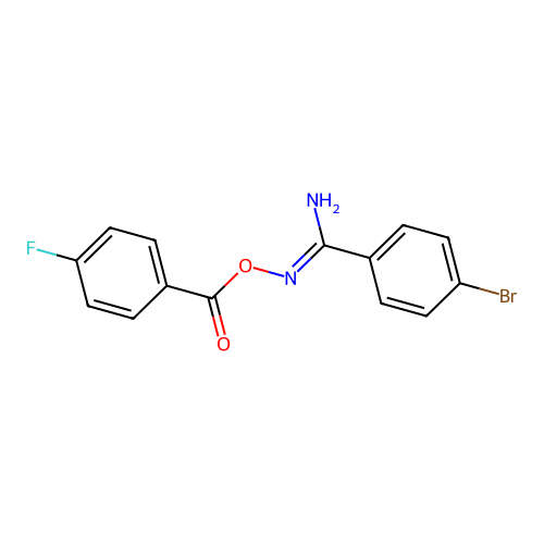 [[Amino-(4-bromophenyl)methylidene]amino] 4-fluorobenzoate structure