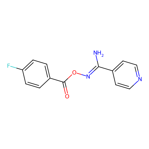 N'-{[(4-fluorophenyl)carbonyl]oxy}pyridine-4-carboximidamide structure