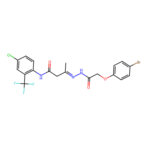 C19H16BrClF3N3O3 structure