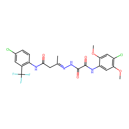 C21H19Cl2F3N4O5 structure