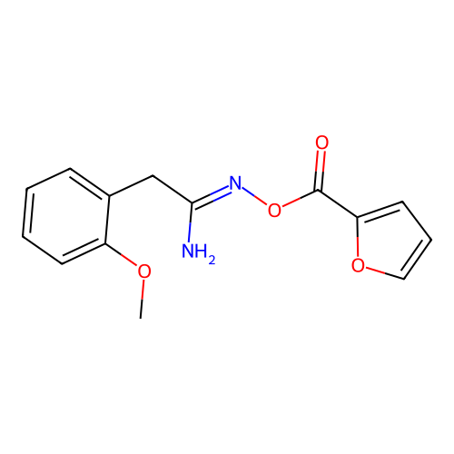 (1Z)-N'-[(furan-2-ylcarbonyl)oxy]-2-(2-methoxyphenyl)ethanimidamide structure