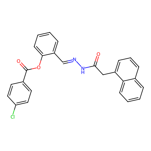 [2-[[(2-Naphthalen-1-ylacetyl)hydrazinylidene]methyl]phenyl] 4-chlorobenzoate structure