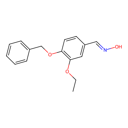 N-[(3-ethoxy-4-phenylmethoxyphenyl)methylidene]hydroxylamine structure