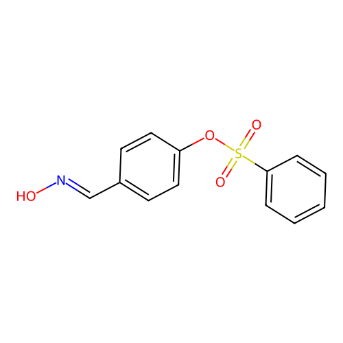 4-[(E)-(hydroxyimino)methyl]phenyl benzenesulfonate structure