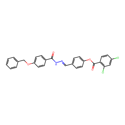 4-(2-(4-(Benzyloxy)benzoyl)carbohydrazonoyl)phenyl 2,4-dichlorobenzoate structure
