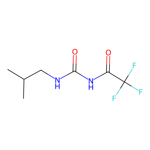 N-isobutyl-N'-(trifluoroacetyl)urea structure