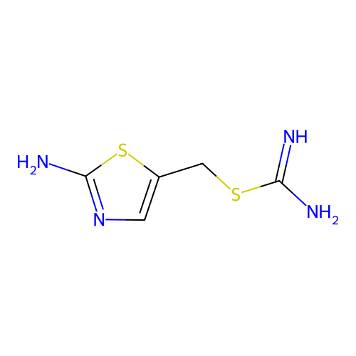(2-Amino-1,3-thiazol-5-yl)methyl carbamimidothioate structure