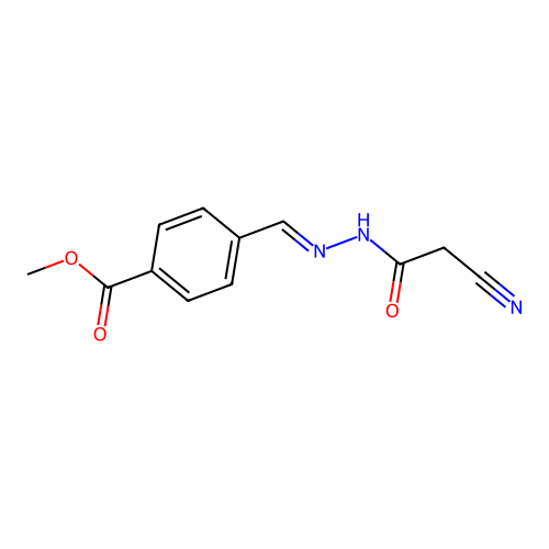 Methyl 4-[[(2-cyanoacetyl)hydrazinylidene]methyl]benzoate structure