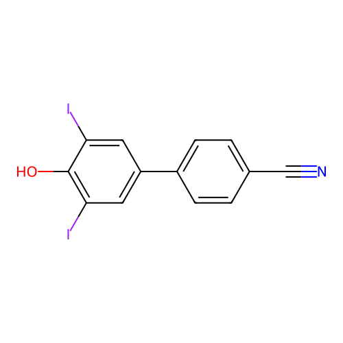 4-(4-Hydroxy-3,5-diiodophenyl)benzonitrile structure