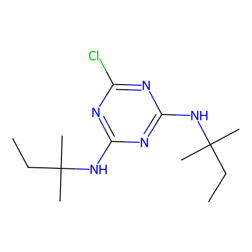 6-Chloro-N,N'-(1,1-dimethylpropyl)-[1,3,5]triazine-2,4-diamine structure