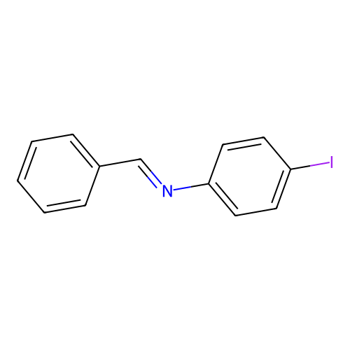 N-Benzylidene-4-iodoaniline structure