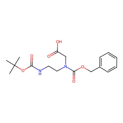 Z-N-(N-beta-Boc-aminoethyl)-gly-OH structure