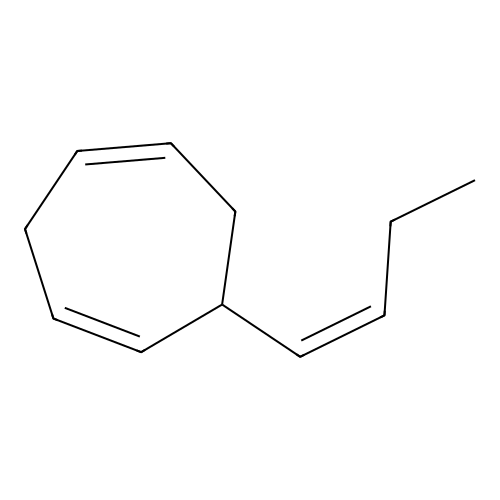 6-(1-Butenyl)-1,4-cycloheptadiene (S-(Z)) structure