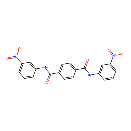 N,N'-Bis(3-nitrophenyl)terephthalamide structure