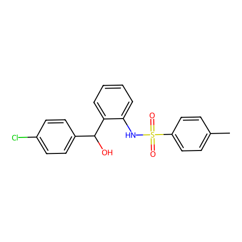 N-[2-[(4-chlorophenyl)-hydroxymethyl]phenyl]-4-methylbenzenesulfonamide structure