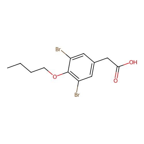 2-(3,5-Dibromo-4-butoxyphenyl)acetic acid structure