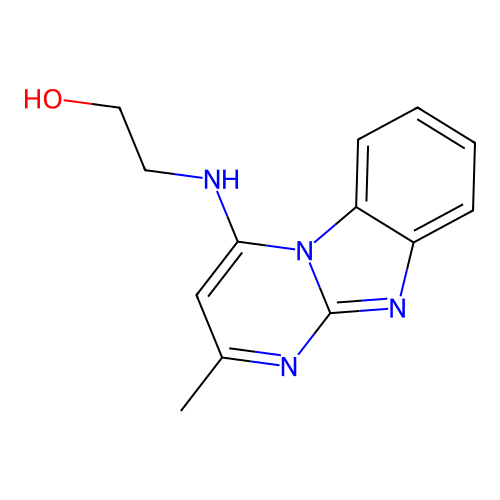 2-[(2-Methylpyrimido[1,2-a]benzimidazol-4-yl)amino]ethanol structure