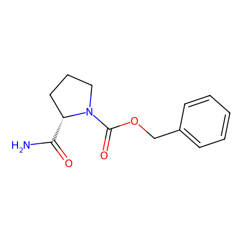 (S)-1-N-Cbz-prolinamide structure