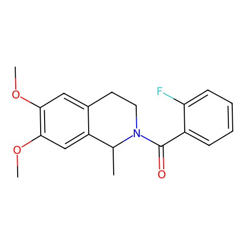 (6,7-dimethoxy-1-methyl-3,4-dihydroisoquinolin-2(1H)-yl)(2-fluorophenyl)methanone structure